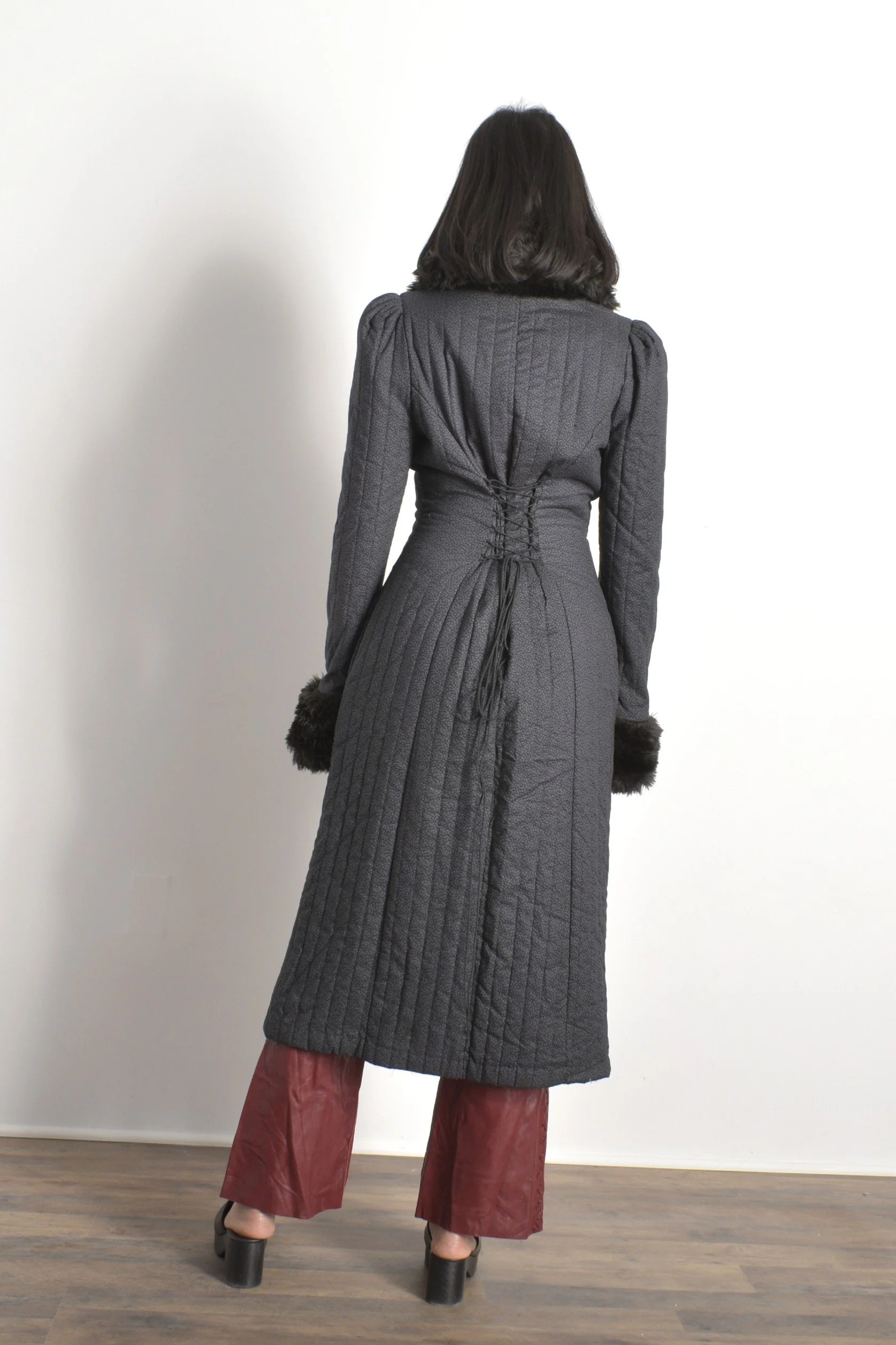 90s Betsey Johnson Quilted Corset Coat-S/M — La Poubelle Vintage